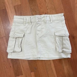 Khaki Cargo Mini Skirt - Medium